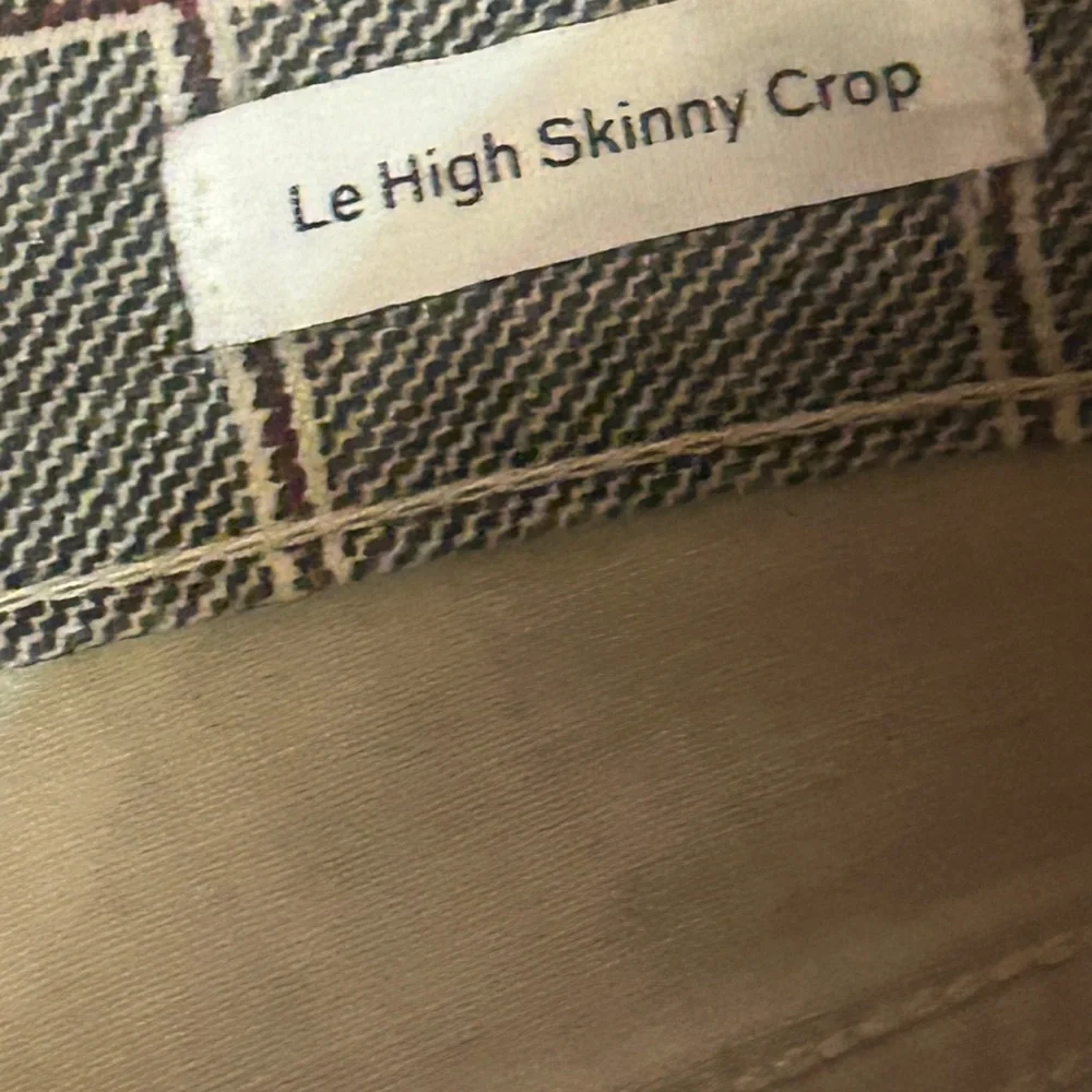 FRAME WOMEN'S LE HIGH SKINNY CROP JEANS Size 28 Gray Plaid - Picture 8 of 9